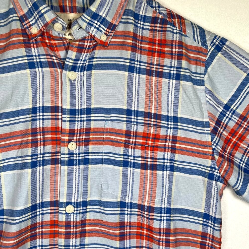 Original Weatherproof Vintage‎ Men's Plaid Short Sleeve Button Down Shirt Size S - Picture 2 of 9